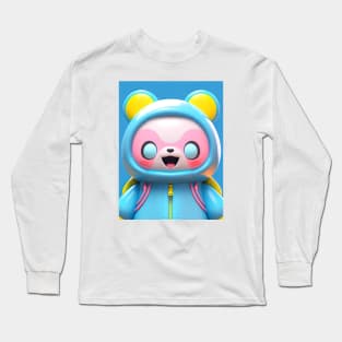 AKBLM - D.POOL MASK KUMA LOVES SUPERHEROS | CUTE 3D ANIME 302D CREATURE Long Sleeve T-Shirt